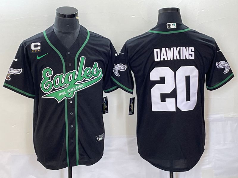 Men Philadelphia Eagles 20 Dawkins Black Nike 2023 Co Branding Game NFL Jersey style 9